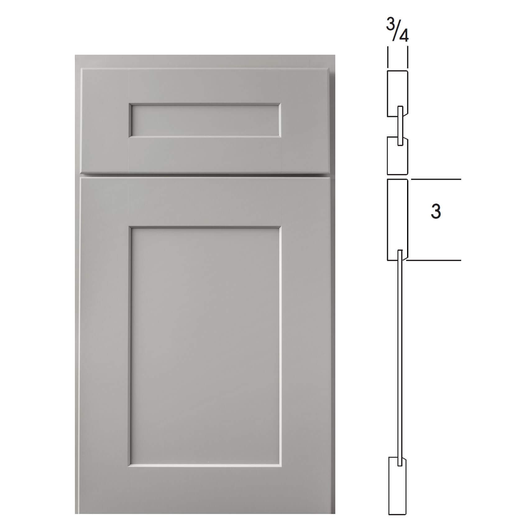 Dartmouth 5-Piece - Pewter Paint | Assembled Kitchen Cabinets | Quick ...