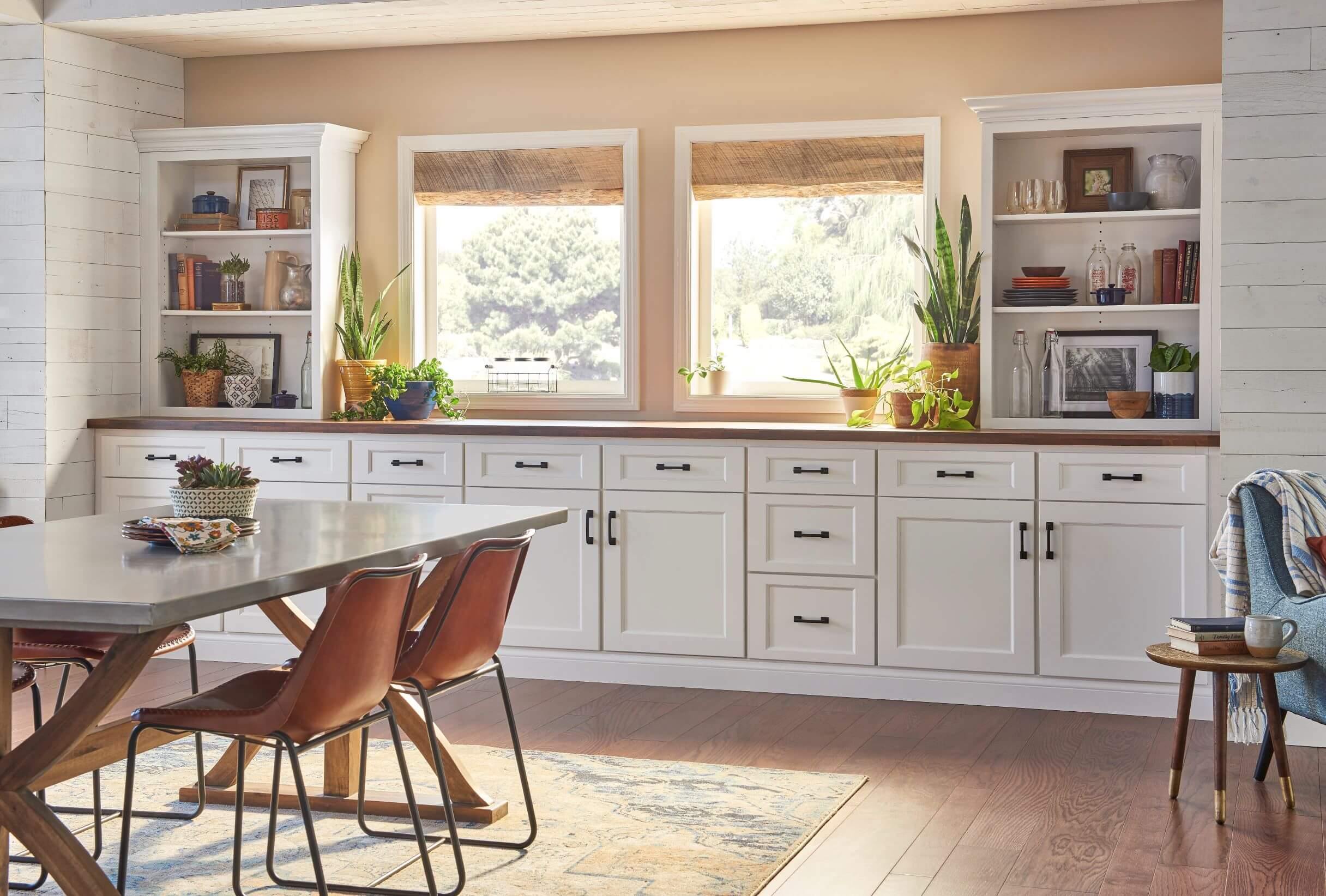 East Coast Quick Kitchen Cabinets can be installed in kitchens, bathrooms, laundry rooms, and basements